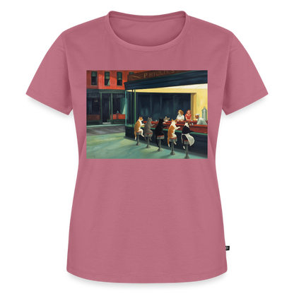 Wenn Hopper Katzen gemalt hätte | Frauen Premium T-Shirt - Mauve
