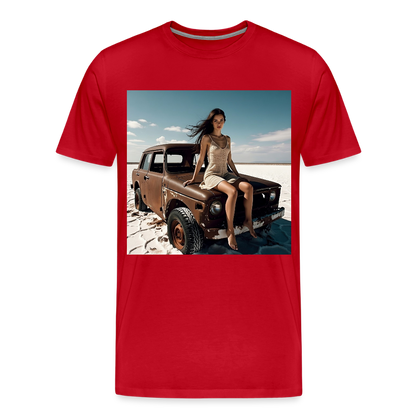 Warten auf irgendwas | Männer Premium T-Shirt - Rot