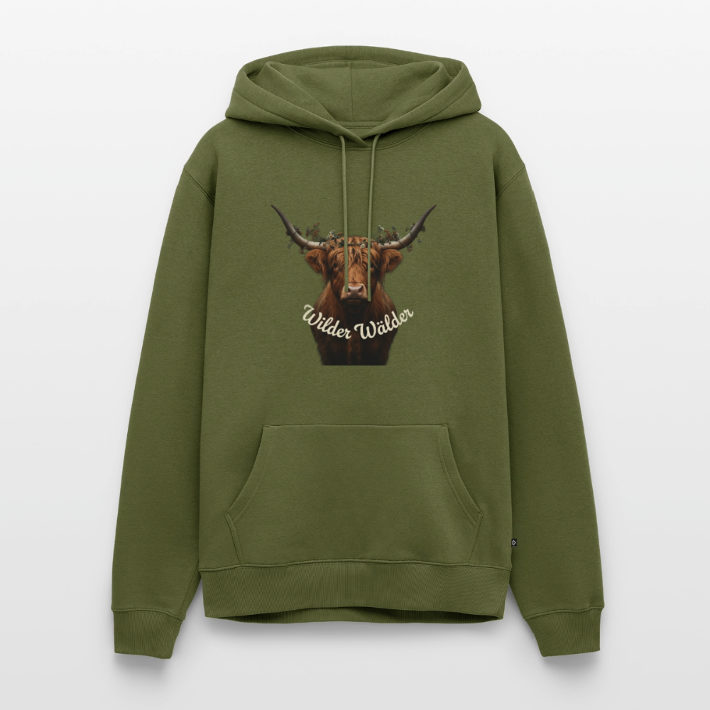 Wilder Wälder – Schwarzwald Highland Rind | Männer Premium Hoodie - Khaki