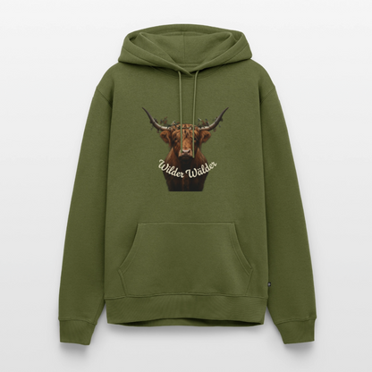 Wilder Wälder – Schwarzwald Highland Rind | Männer Premium Hoodie - Khaki