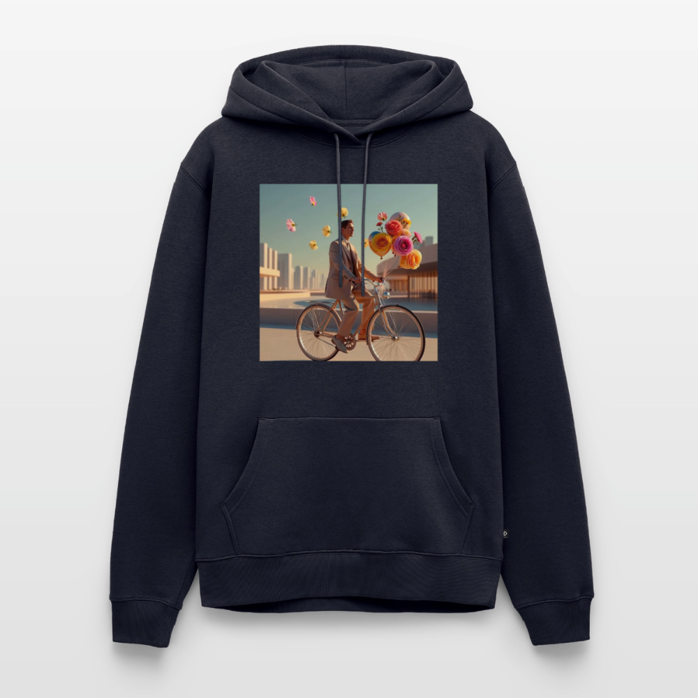 Fahrt ins Ungewisse (mit Blumen) | Männer Premium Hoodie - Navy