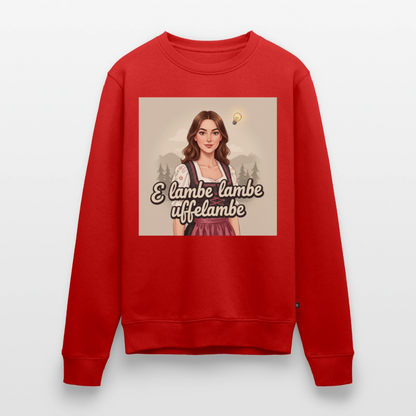 E Lambe, lambe, uffelambe – Alemannischer Geistesblitz |  Männer Premium Pullover - Rot