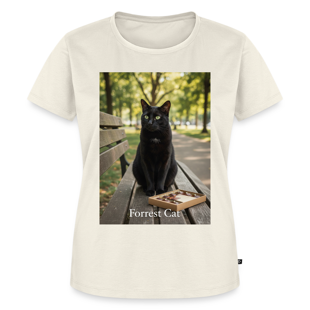 Forrest Cat – Krümel wartet | Frauen Premium T-Shirt - Naturweiß