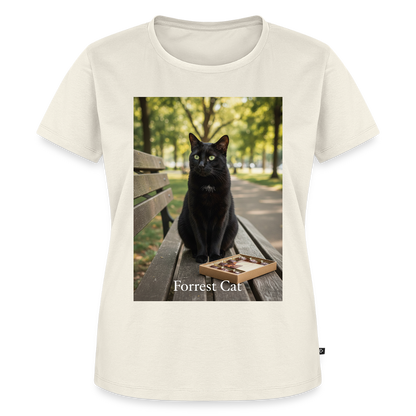 Forrest Cat – Krümel wartet | Frauen Premium T-Shirt - Naturweiß