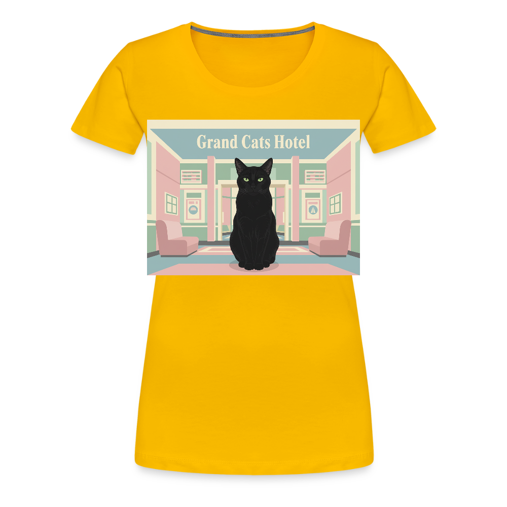 Grand Hotel Krümel | Frauen Premium T-Shirt - Sonnengelb