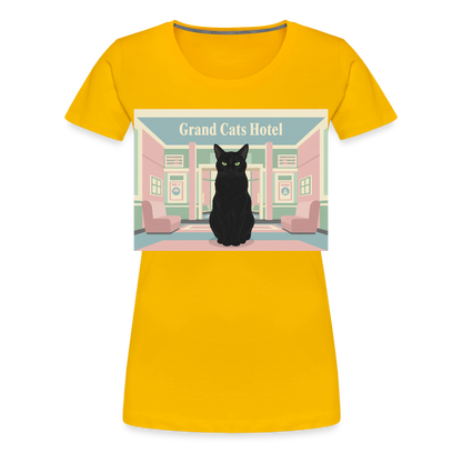 Grand Hotel Krümel | Frauen Premium T-Shirt - Sonnengelb