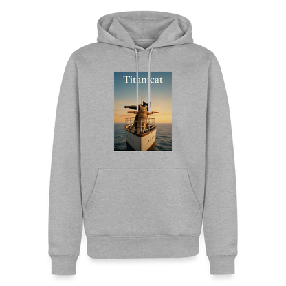 Titanicat – Ich bin der König der Kratzbäume | Männer Premium Hoodie - Grau meliert