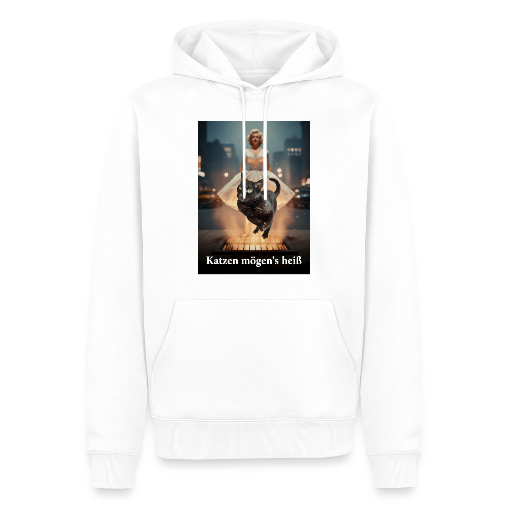 Katzen mögen’s heiß | Männer Premium Hoodie - Weiß