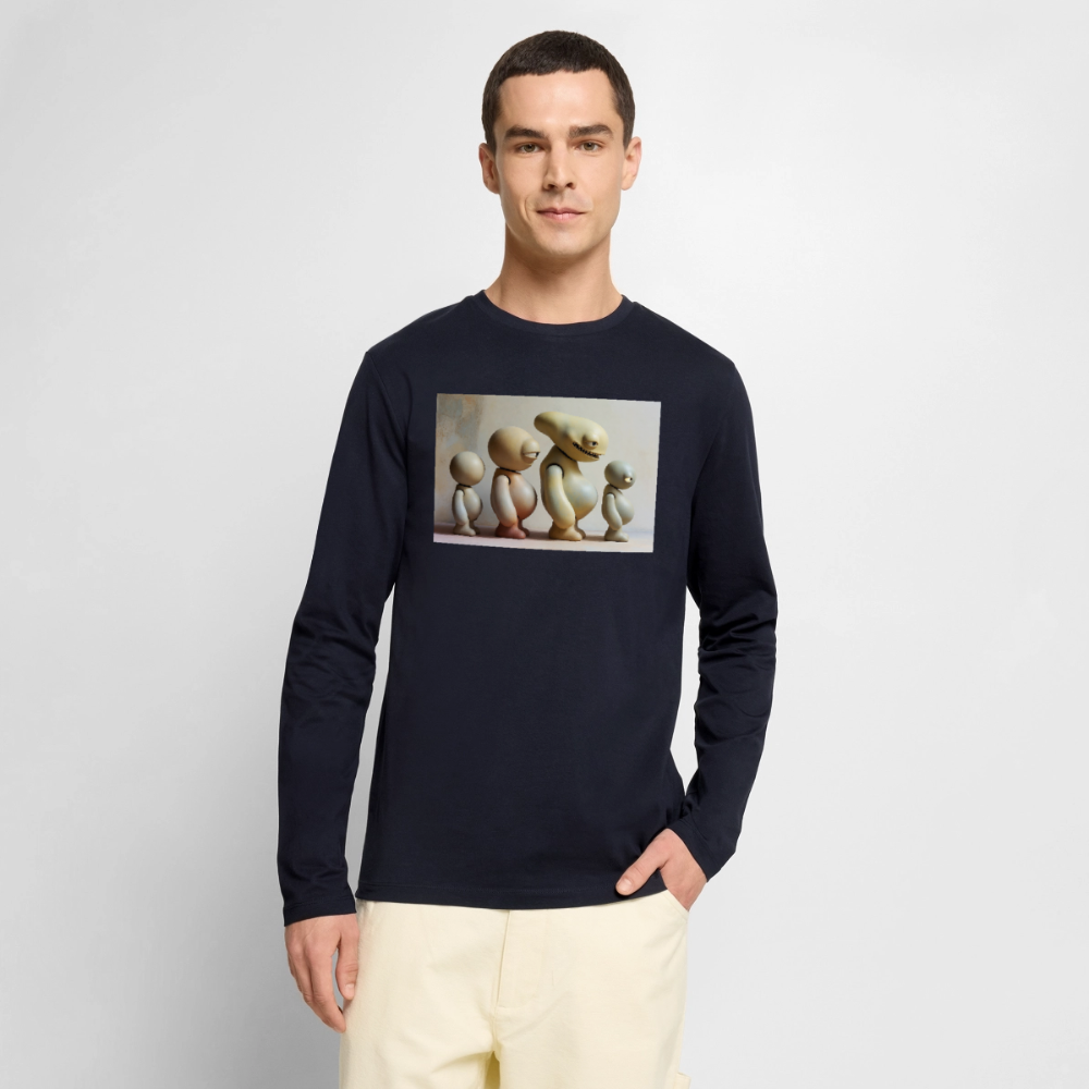 So wachsen wir also | Männer Premium Bio Langarmshirt - Navy