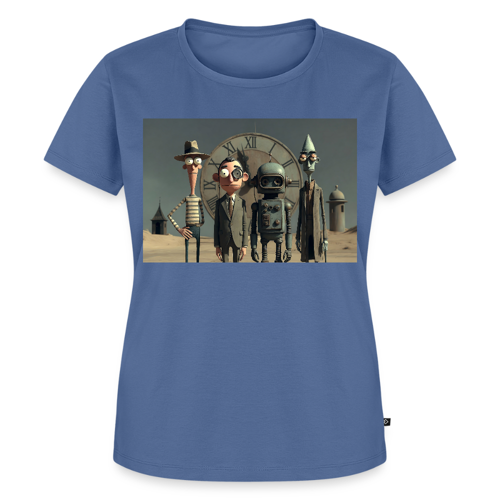 Pünktlich zu spät – Die seltsame Gesellschaft | Frauen Premium T-Shirt - Taubenblau