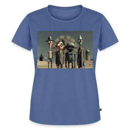 Pünktlich zu spät – Die seltsame Gesellschaft | Frauen Premium T-Shirt - Taubenblau