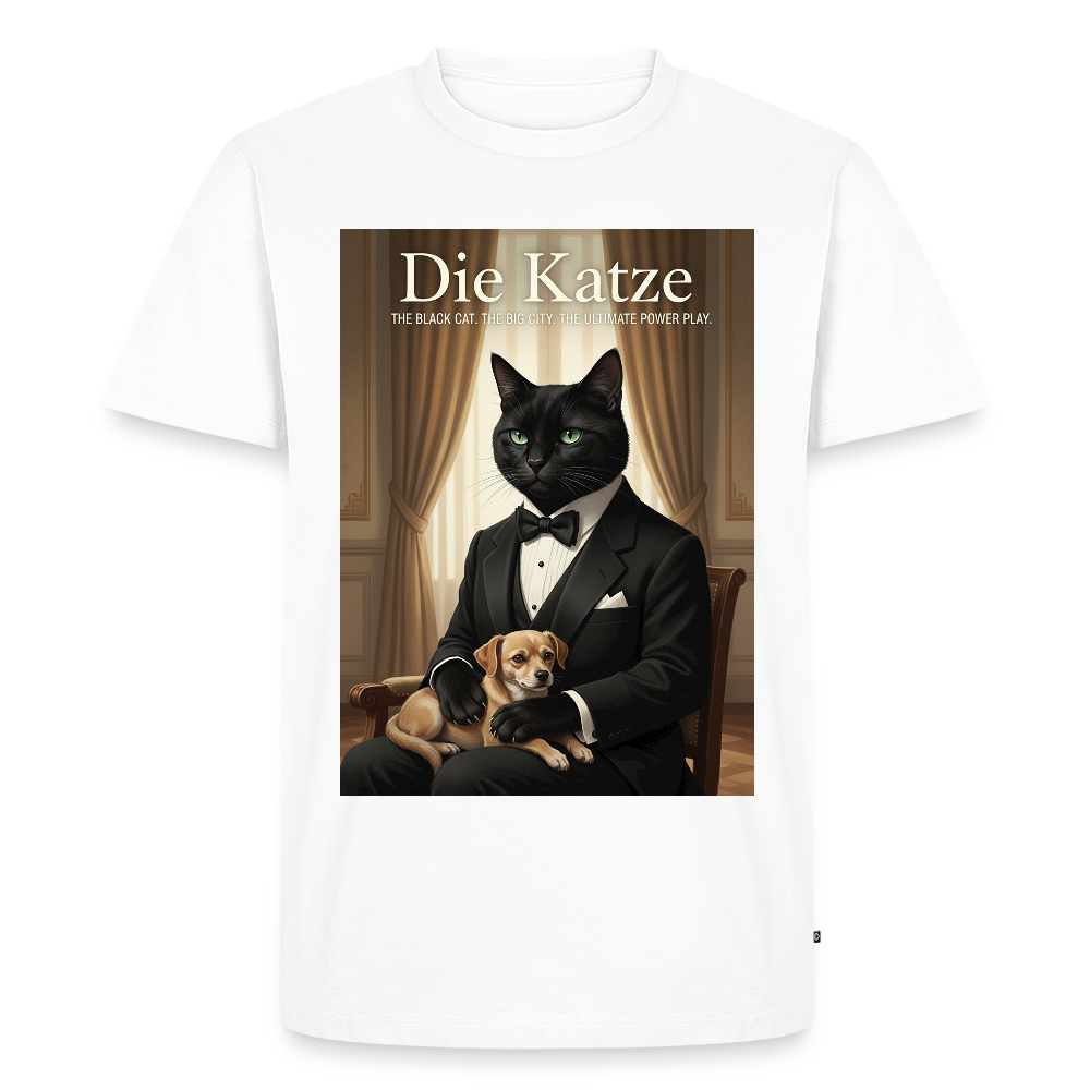 Die Katze – Krümel regelt das | Männer Premium T-Shirt - Weiß