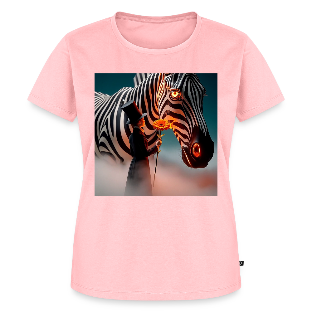 Blumen für ein Zebra | Frauen Premium T-Shirt - Rosa