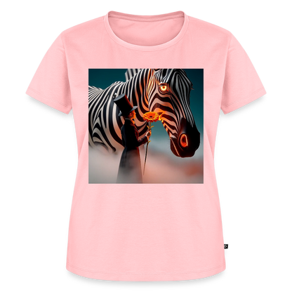 Blumen für ein Zebra | Frauen Premium T-Shirt - Rosa