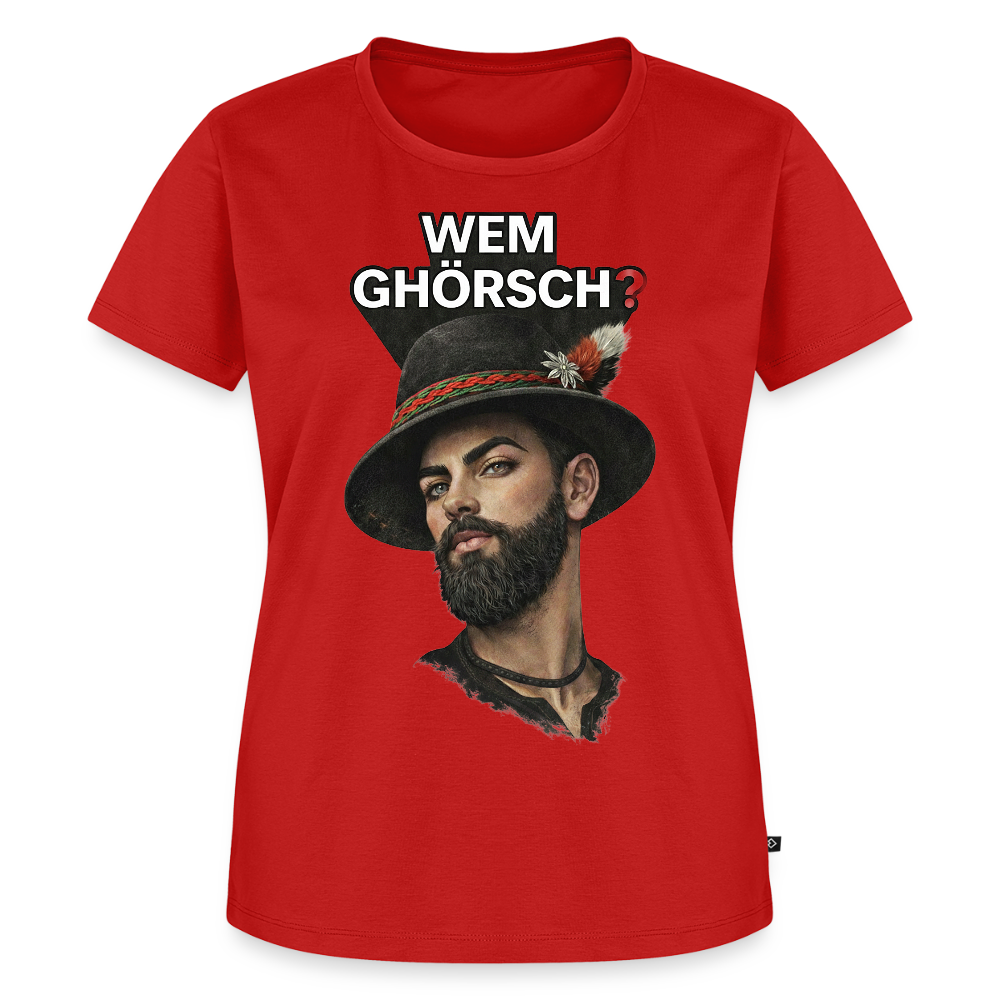 Wem ghörsch? – Alemannische Klärung | Frauen Premium T-Shirt - Rot