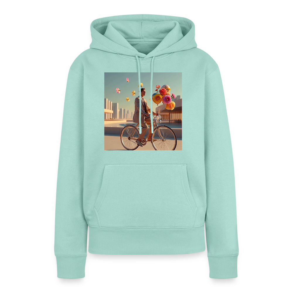 Fahrt ins Ungewisse (mit Blumen) | Frauen Premium Hoodie - Mint 