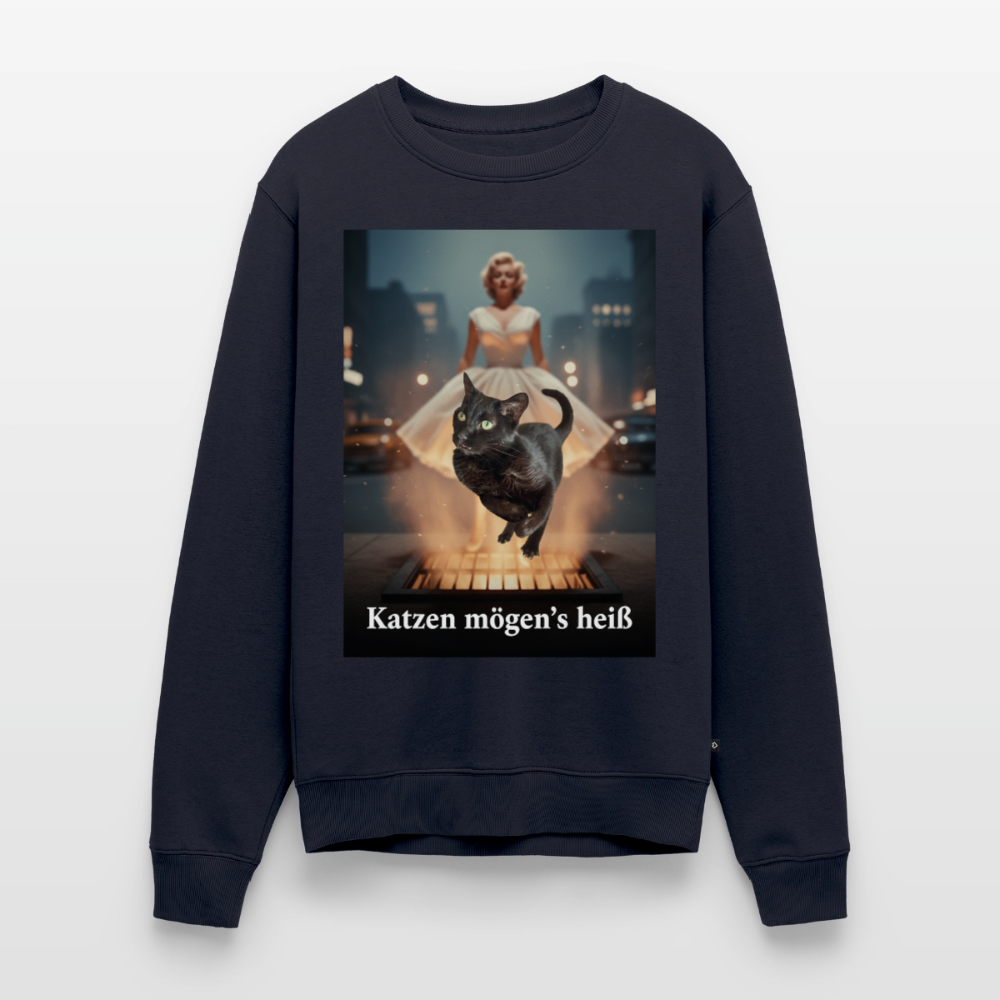 Katzen mögen’s heiß |  Männer Premium Pullover - Navy