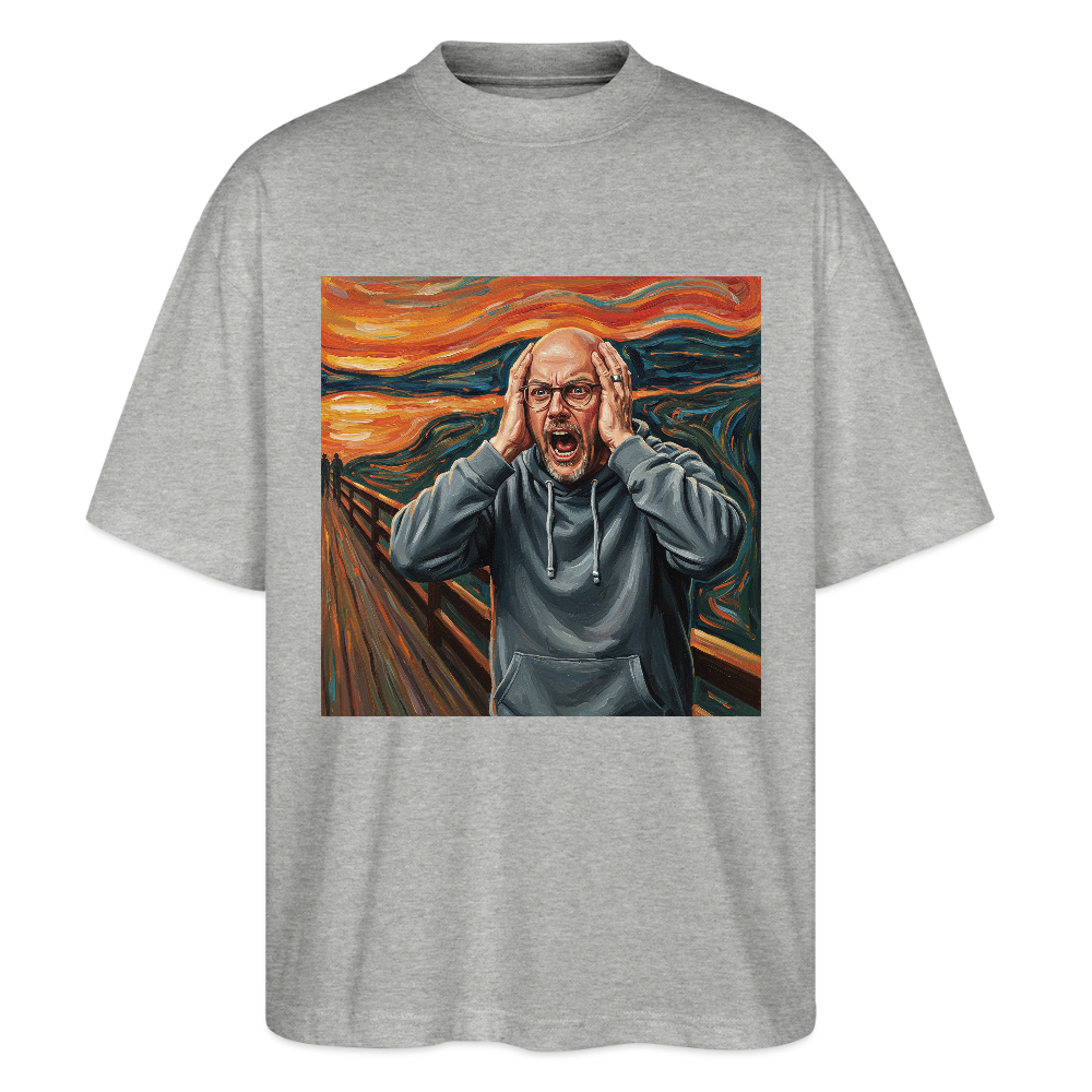 Der Schrei… wenn es wirklich reicht | Stanley/Stella Oversized Unisex Bio T-Shirt Blaster - Grau meliert