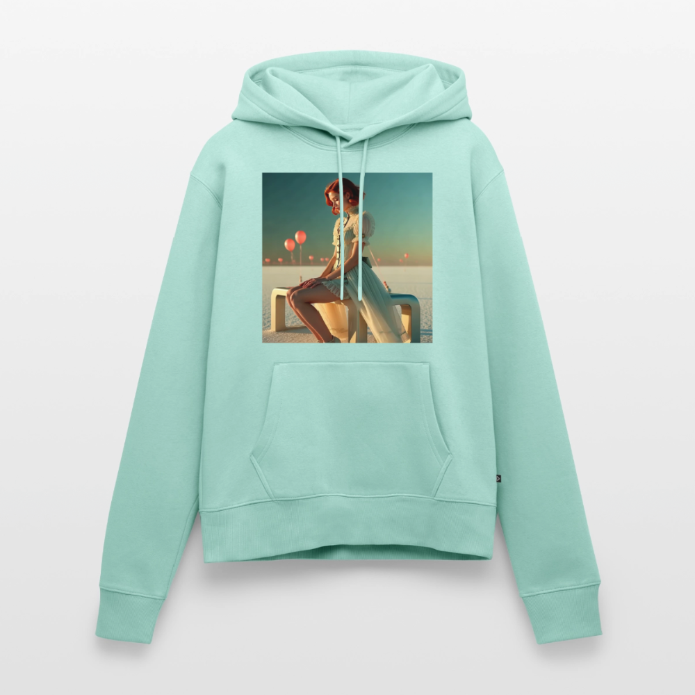 Leise Gedanken bei lauter Farben | Frauen Premium Hoodie - Mint 