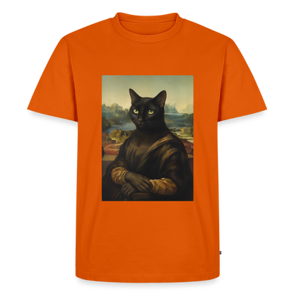 Mona Lisa… aber es ist eine Katze | Männer Premium T-Shirt - Orange 