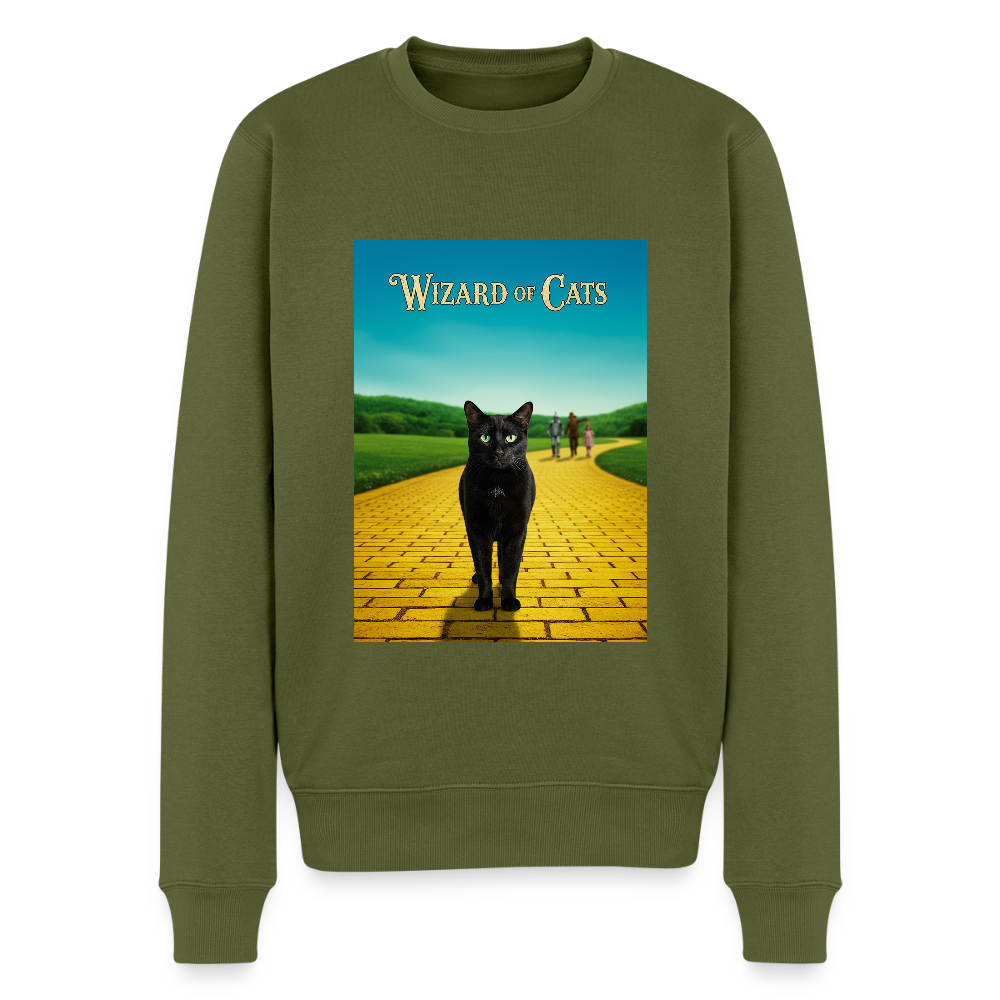 Wizard of Cats – Der gelbe Weg gehört Krümel |  Männer Premium Pullover - Khaki