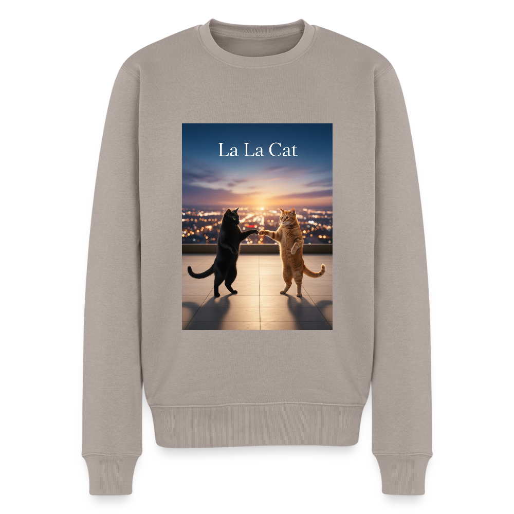 La La Cat – Tanz über den Dächern |  Männer Premium Pullover - Taupe
