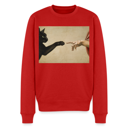 Die Erschaffung Adams… aber die Katze war schneller |  Männer Premium Pullover - Rot