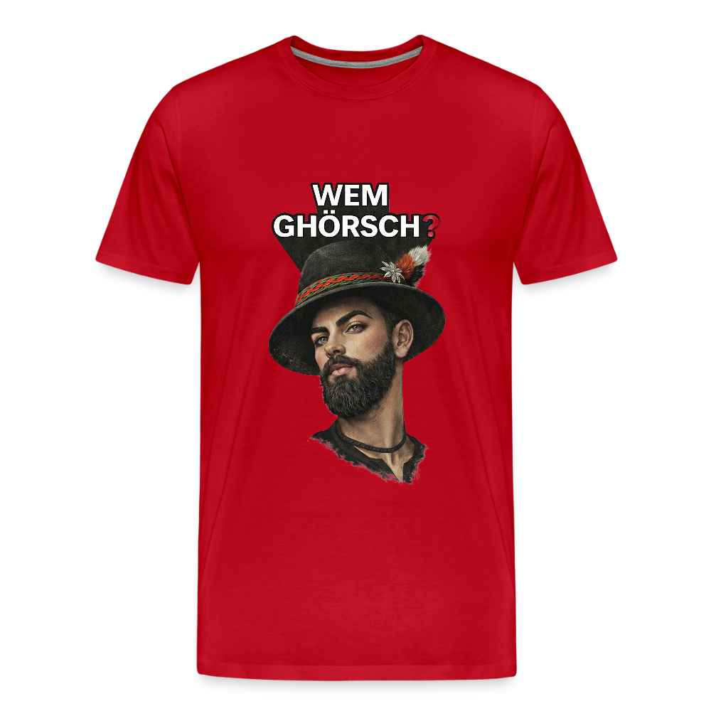 Wem ghörsch? – Alemannische Klärung | Männer Premium T-Shirt - Rot
