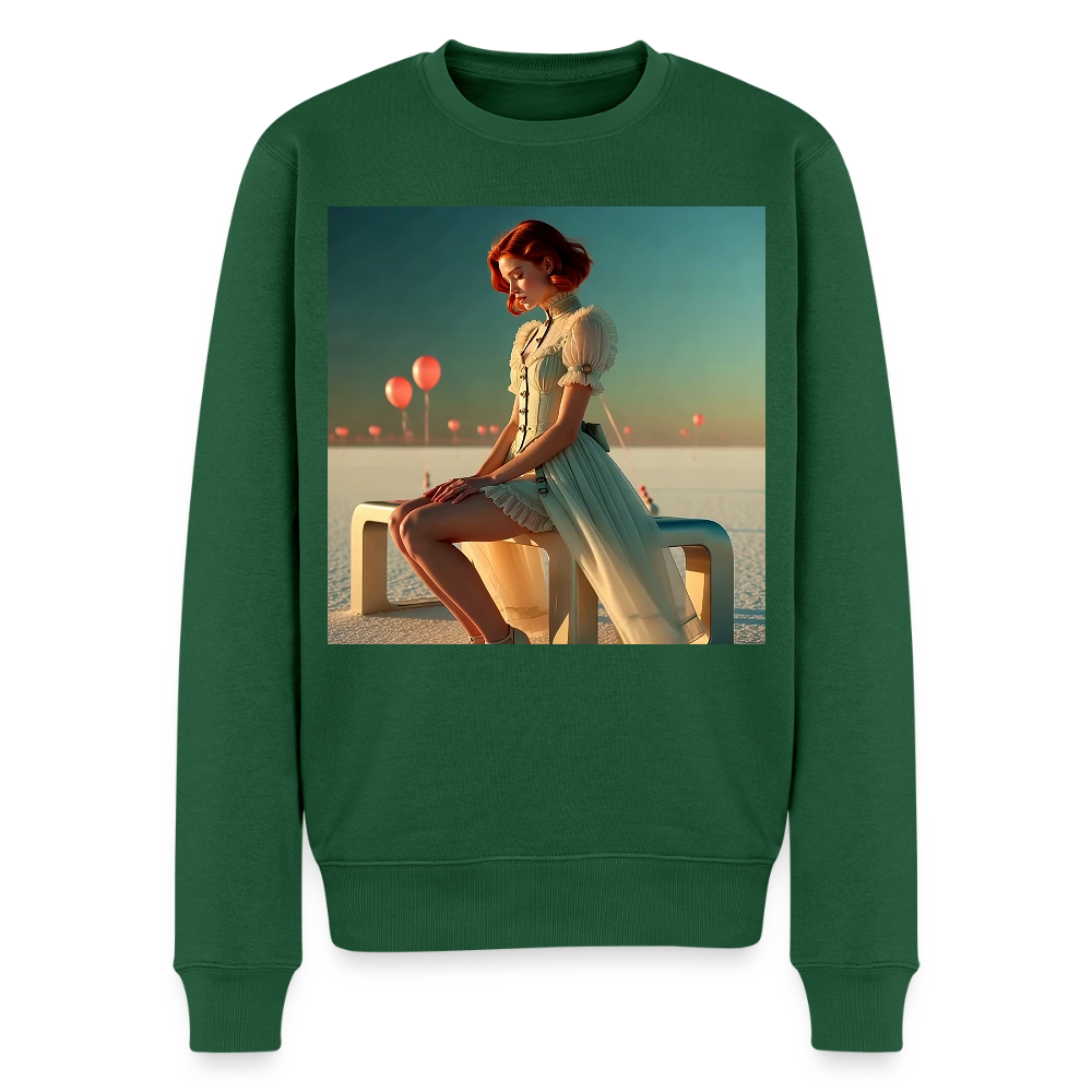 Leise Gedanken bei lauter Farben |  Männer Premium Pullover - Flaschengrün