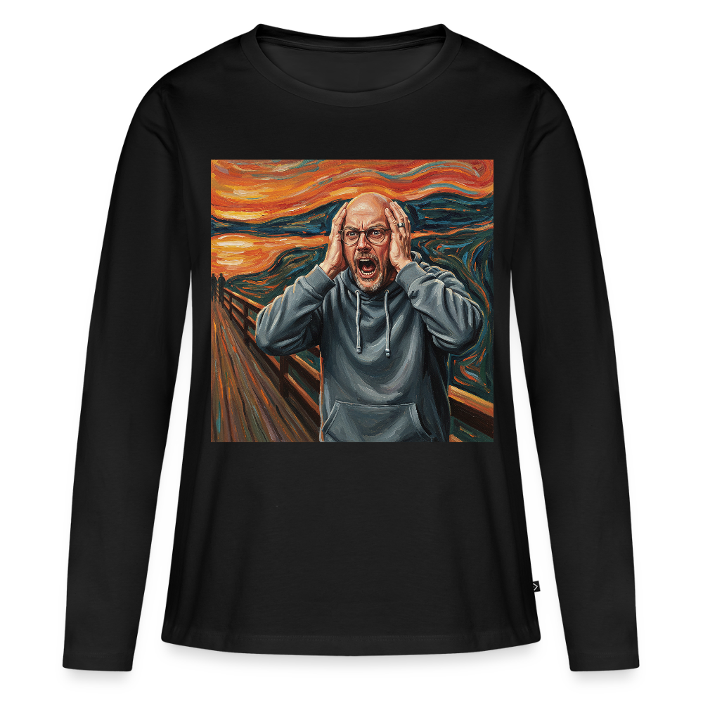 Der Schrei… wenn es wirklich reicht | Frauen Premium Bio Langarmshirt - Schwarz