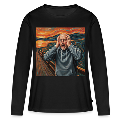 Der Schrei… wenn es wirklich reicht | Frauen Premium Bio Langarmshirt - Schwarz