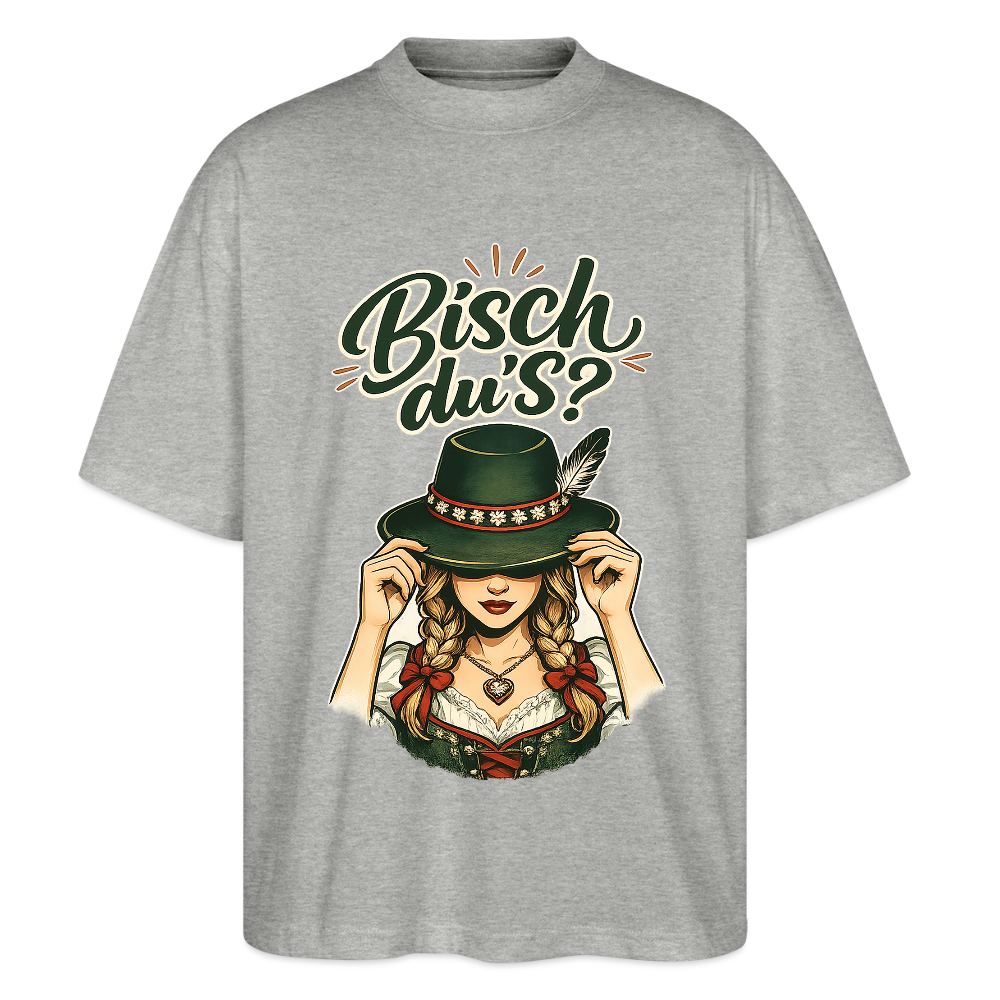 Bisch du’s? – Der Blick sagt alles | Stanley/Stella Oversized Unisex Bio T-Shirt Blaster - Grau meliert