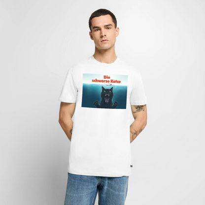 Die schwarze Katze – Krümel taucht auf | Männer Premium T-Shirt - Weiß