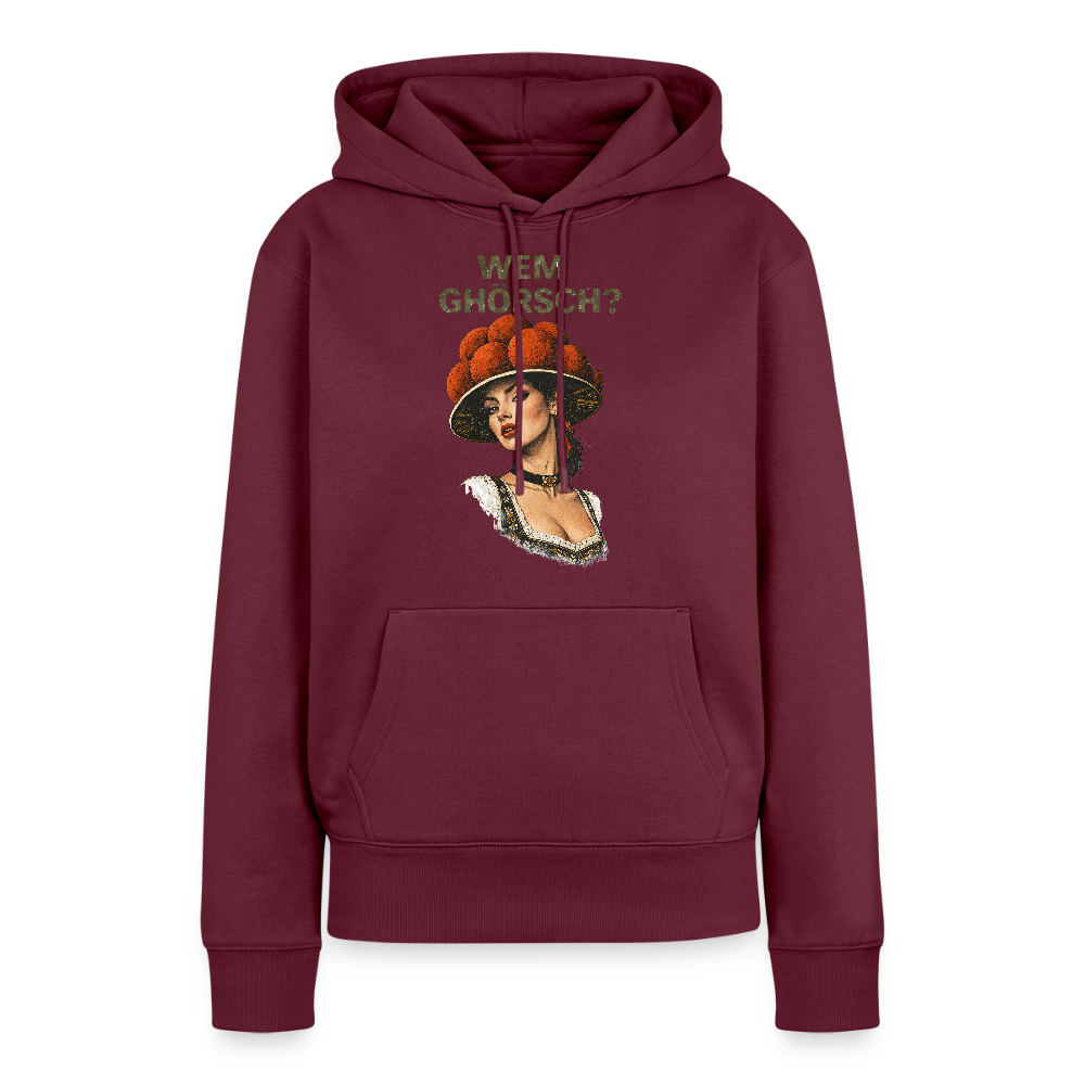 Wem ghörsch? – Schwarzwald Edition | Frauen Premium Hoodie - Burgunderrot