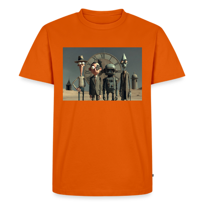 Pünktlich zu spät – Die seltsame Gesellschaft | Männer Premium T-Shirt - Orange 