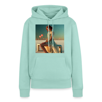 Leise Gedanken bei lauter Farben | Frauen Premium Hoodie - Mint 