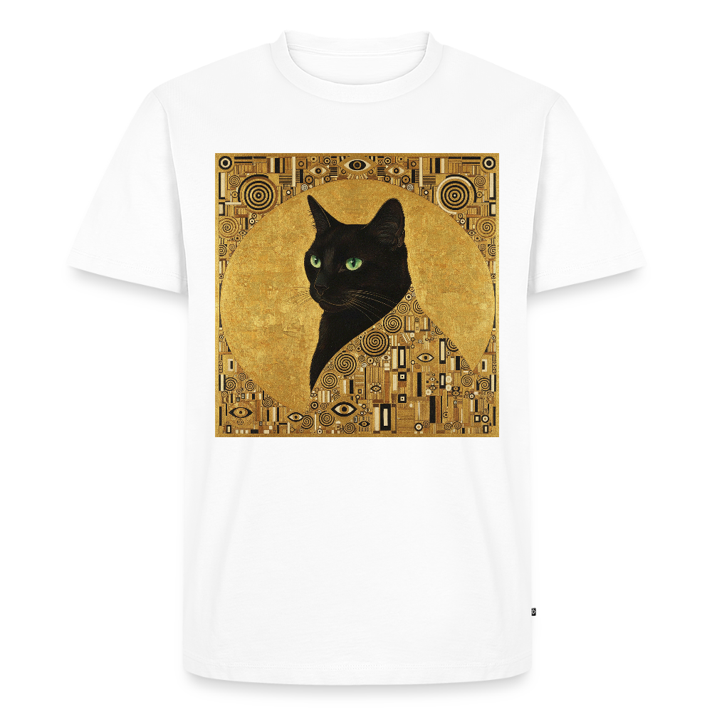 Adele… aber sie schnurrt – Goldene Katze à la Klimt | Männer Premium T-Shirt - Weiß