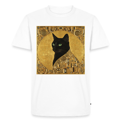Adele… aber sie schnurrt – Goldene Katze à la Klimt | Männer Premium T-Shirt - Weiß