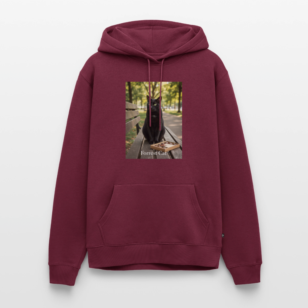 Forrest Cat – Krümel wartet | Männer Premium Hoodie - Burgunderrot