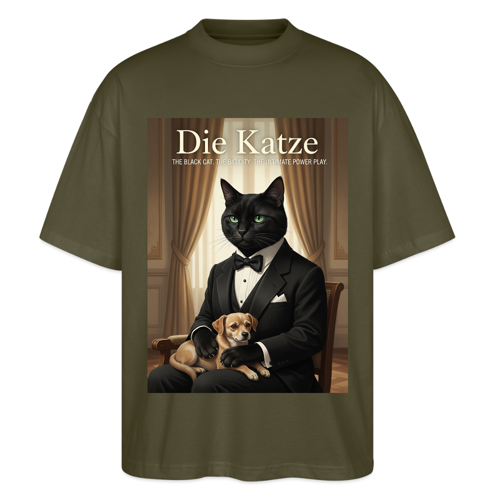 Die Katze – Krümel regelt das | Stanley/Stella Oversized Unisex Bio T-Shirt Blaster - Khaki