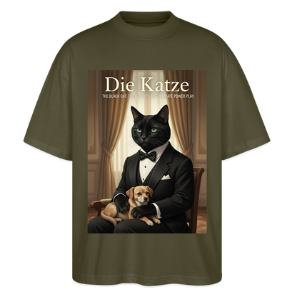 Die Katze – Krümel regelt das | Stanley/Stella Oversized Unisex Bio T-Shirt Blaster - Khaki