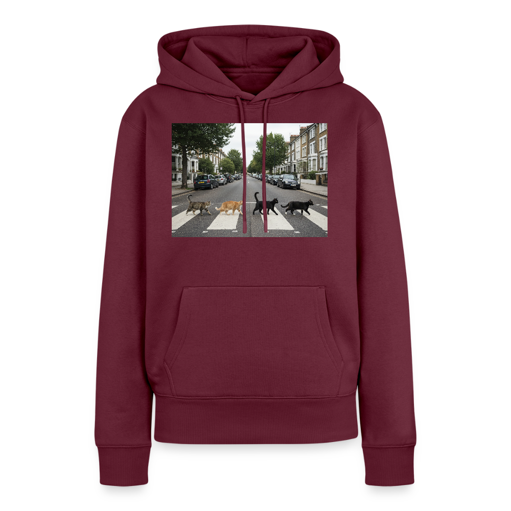 The Purrfect Crossing – Wir waren vor der Band da | Frauen Premium Hoodie - Burgunderrot