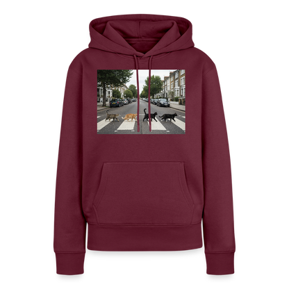 The Purrfect Crossing – Wir waren vor der Band da | Frauen Premium Hoodie - Burgunderrot