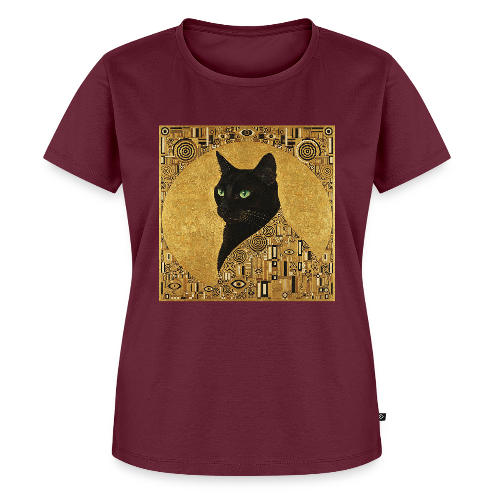 Adele… aber sie schnurrt – Goldene Katze à la Klimt | Frauen Premium T-Shirt - Burgunderrot