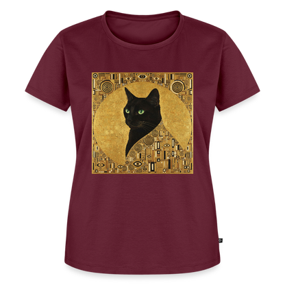 Adele… aber sie schnurrt – Goldene Katze à la Klimt | Frauen Premium T-Shirt - Burgunderrot