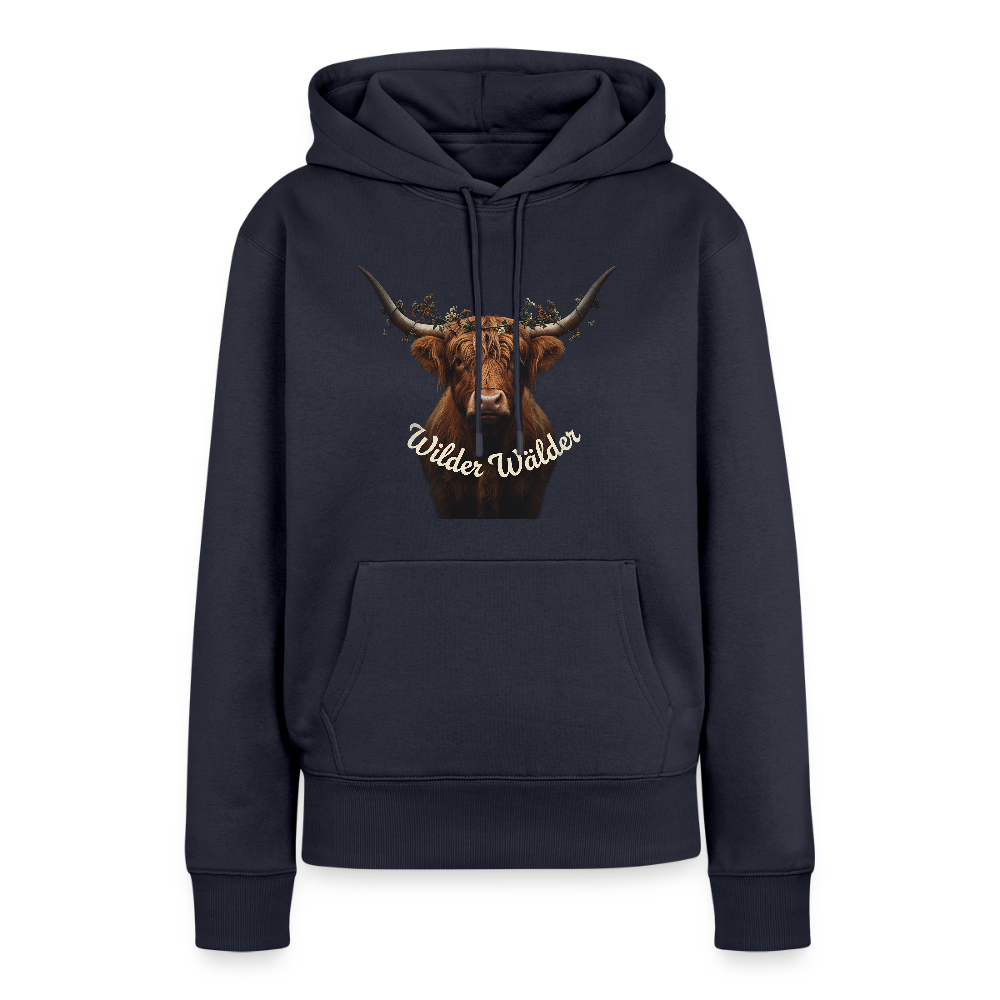 Wilder Wälder – Schwarzwald Highland Rind | Frauen Premium Hoodie - Navy