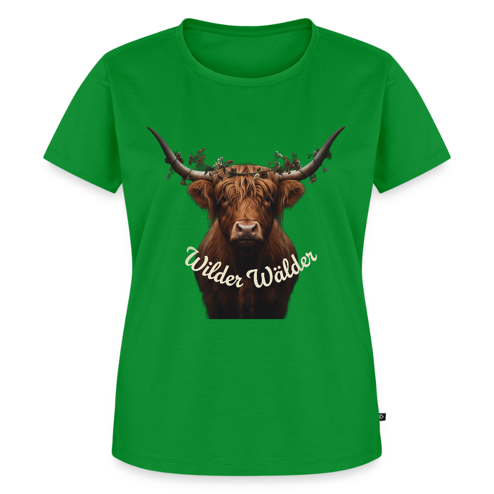Wilder Wälder – Schwarzwald Highland Rind | Frauen Premium T-Shirt - Grün
