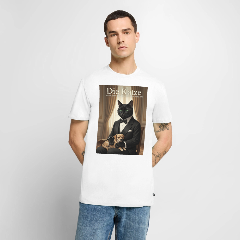 Die Katze – Krümel regelt das | Männer Premium T-Shirt - Weiß