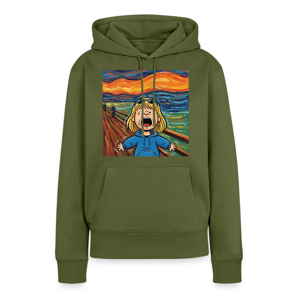 Der Schrei… manchmal bist du es selbst | Frauen Premium Hoodie - Khaki