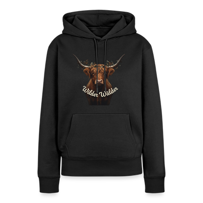 Wilder Wälder – Schwarzwald Highland Rind | Frauen Premium Hoodie - Schwarz